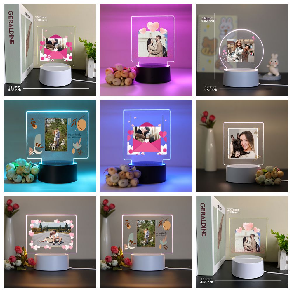 Lighting Decor Photos - 1 szt. Personalizowana Lampka Nocna LED