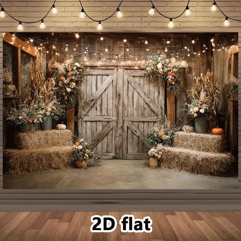 Lighting Decor Photos - Gobelin 2D w stylu rustykalnym, dekoracja