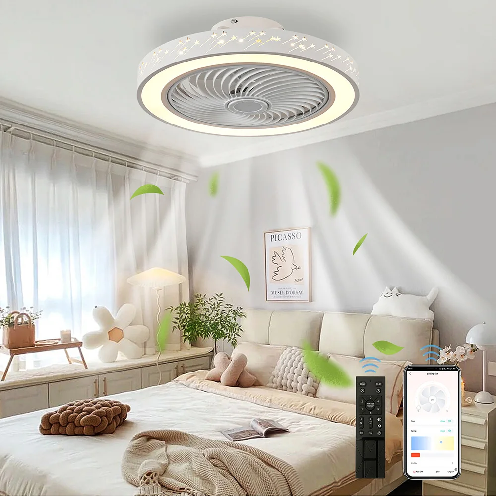 Decor Lighting Ceiling Fans - Wentylator sufitowy Smart App 46CM wentylatory