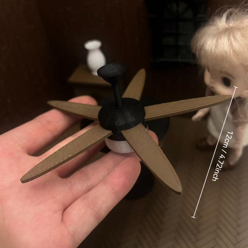 Decor Lighting Ceiling Fans - Miniaturowy, klasyczny wentylator sufitowy z oświetleniem