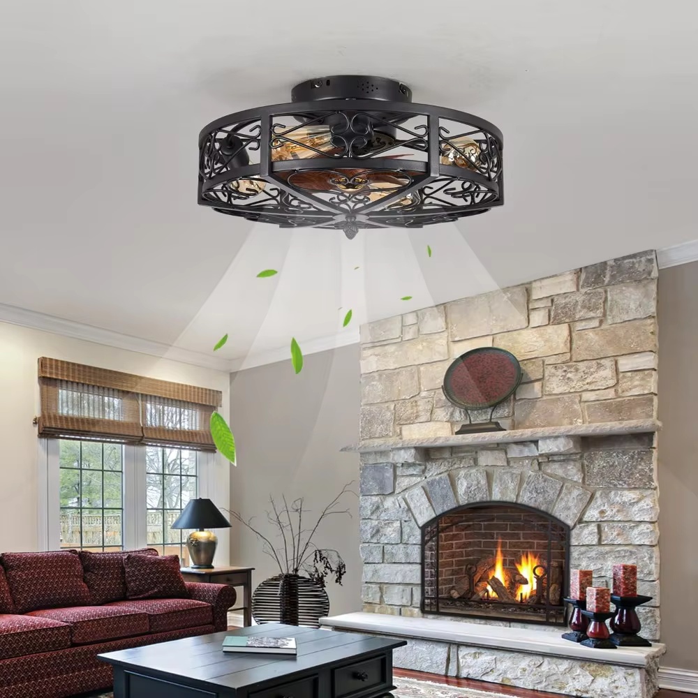 Decor Lighting Ceiling Fans - 20-calowy wentylator sufitowy w klatce z