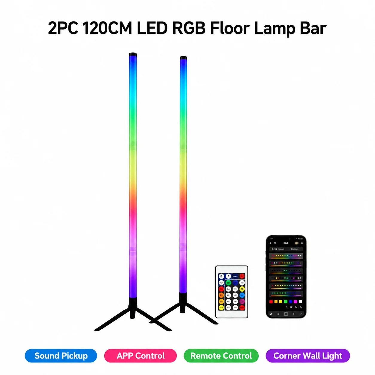 2 sztuki narożnych lamp podłog – Room Lighting Bedroom Decor recenzja i cena