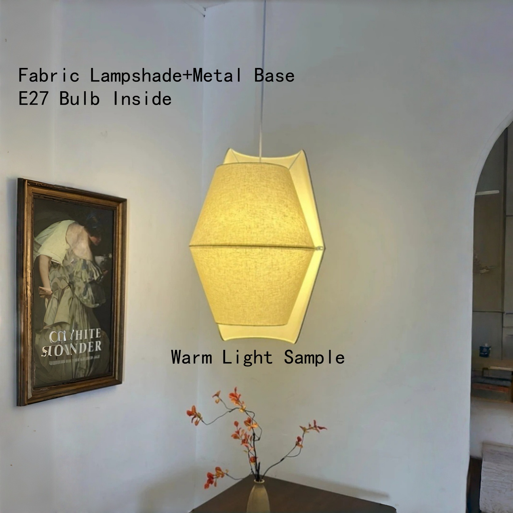 Lampa wisząca Japandi E27, mat – Lighting Room Decor Items recenzja i cena