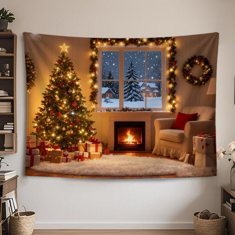 Gobelin ścienny VIKAMA, świąte – Home Decor Lighting Tree recenzja i cena