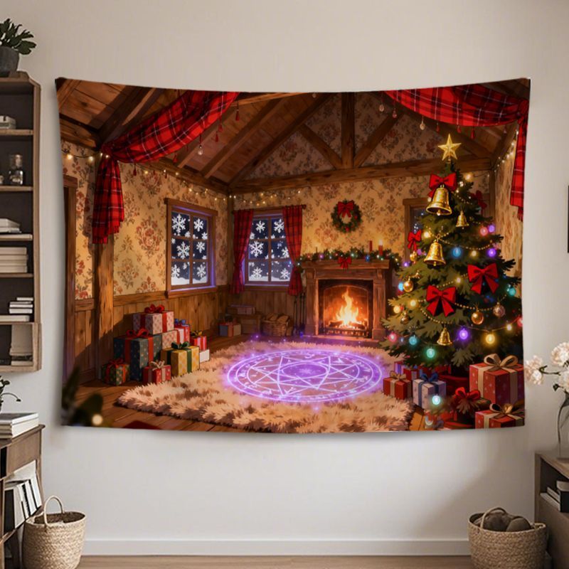 Gobelin ścienny VIKAMA, świąte – Home Decor Lighting Tree recenzja i cena