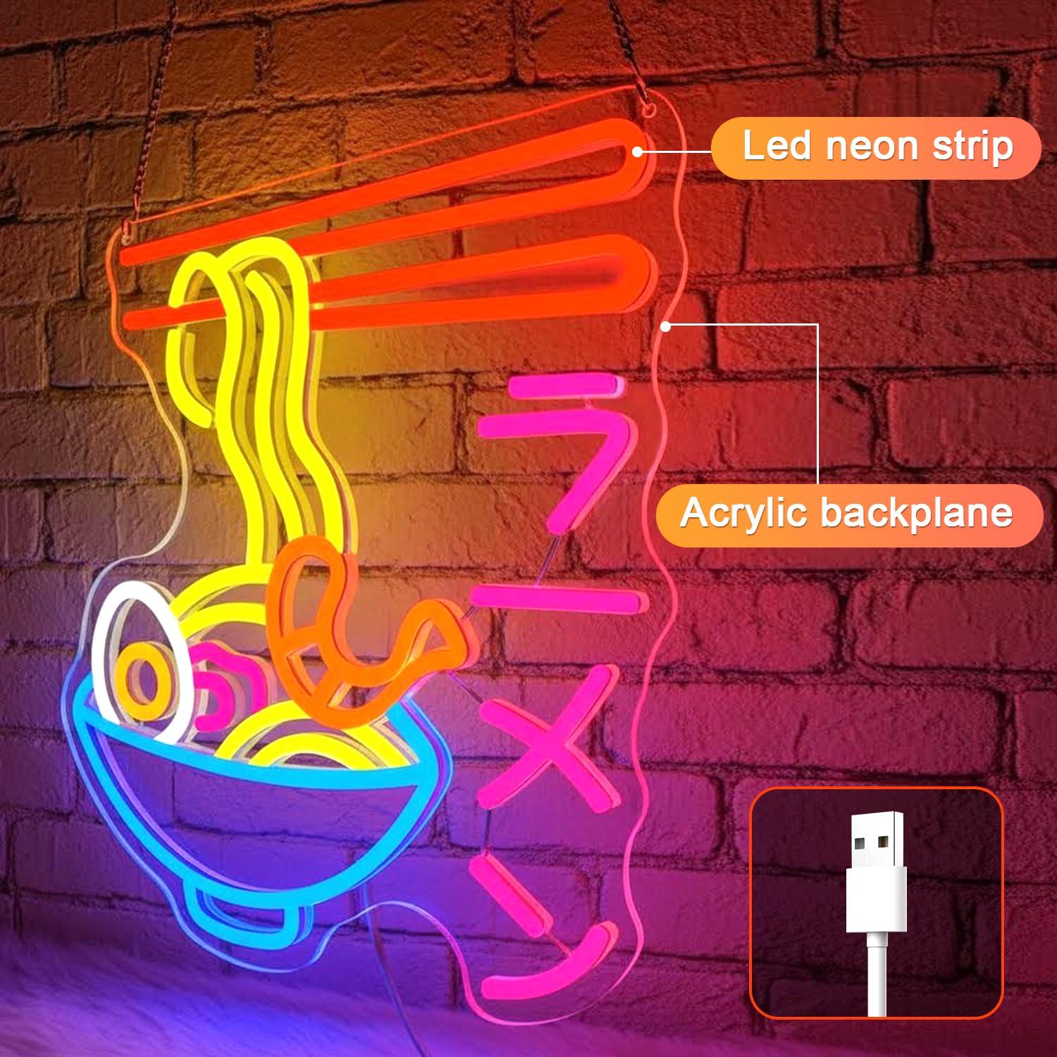 Neonowy szyld Ramen, japońska  – Kitchen Decor Lighting recenzja i cena