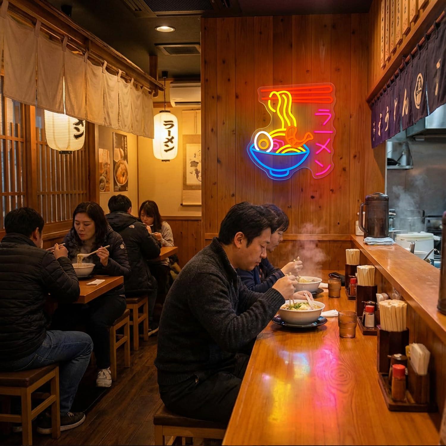 Neonowy szyld Ramen, japońska  – Kitchen Decor Lighting recenzja i cena