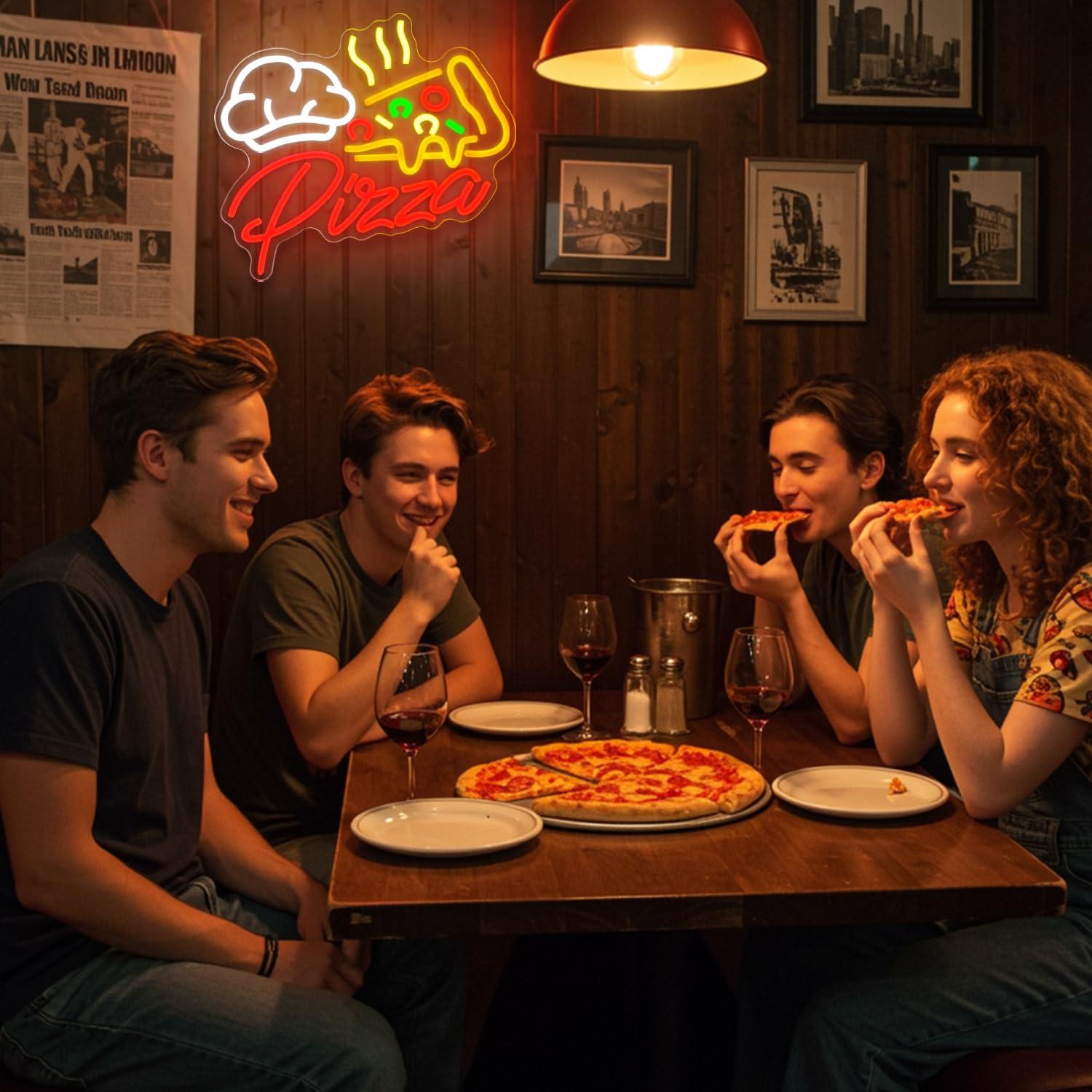 Neonowy szyld pizza, kolorowe  – Kitchen Decor Lighting recenzja i cena