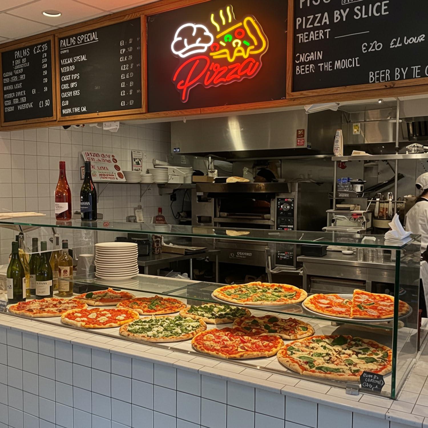 Neonowy szyld pizza, kolorowe  – Kitchen Decor Lighting recenzja i cena