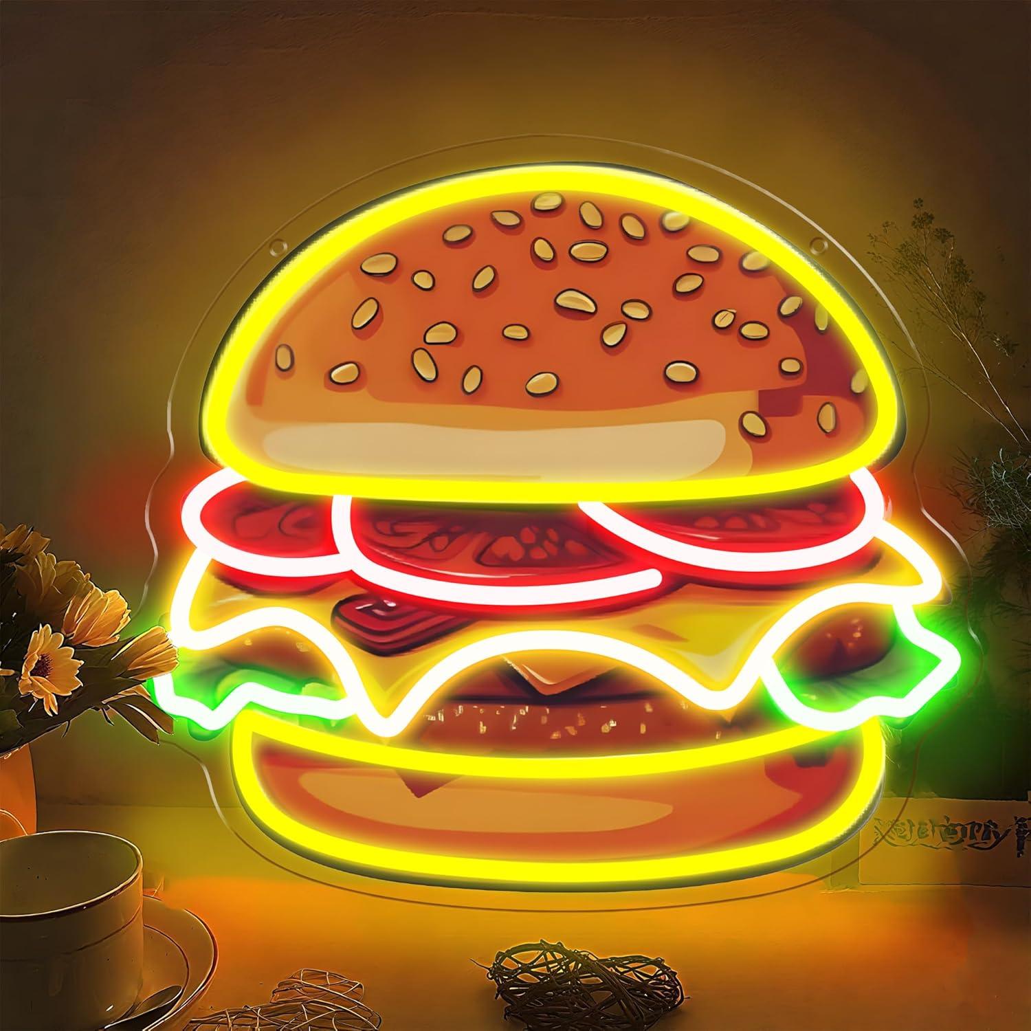 Neonowy Znak LED Burger Hambur – Kitchen Decor Lighting recenzja i cena
